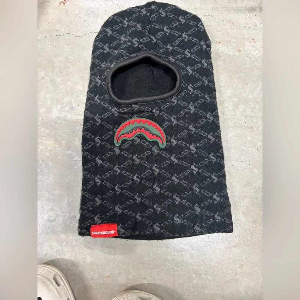 Sprayground Black and Gray Kids Balaclava